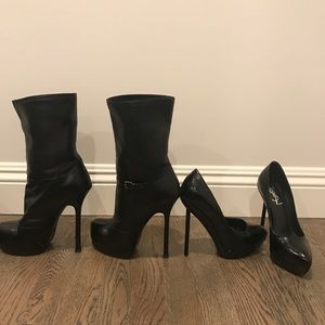TWO PAIRS OF SAINT LAURENT SHOES